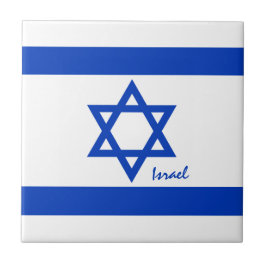 Israeliska patrioter, israelisk flagga dekorativ T Kakelplatta