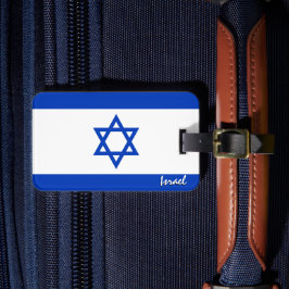 Israeliska språktagare, patriotiska israeliska Fla Bagagebricka
