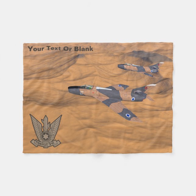 Israeliska Toppen Mystères över öknen Fleecefilt (Framsidan (Horisontell))