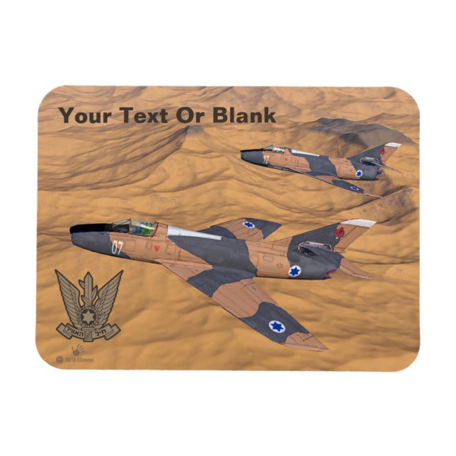 Israeliska Toppen Mystères över öknen Magnet (Horisontell)