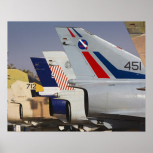 Israeliskbyggd Kfir-jaktplan Poster