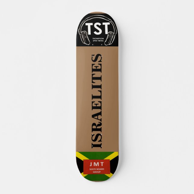 ISRAELITES Skateboard, 7¾ tum Deck Mini Skateboard Bräda 18,5 Cm (Framsida)