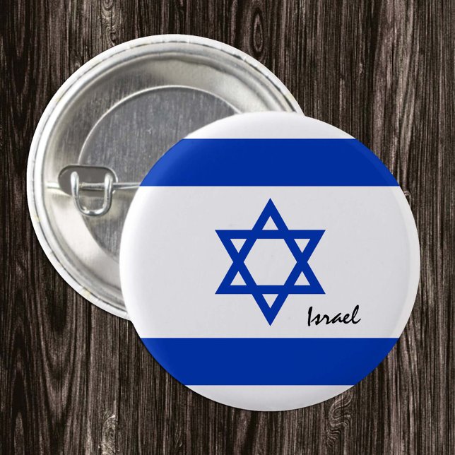 Israelknapp, patriotisk israelisk Flagga mode Knapp (Skapare uppladdad)