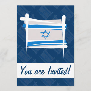 Israels borstflagga inbjudningar