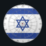 Israels flag, Davidsstjärna Judendom Judisk Darttavla<br><div class="desc">Den israeliska flaggan, en symbol för hopp och motståndskraft, har en rik historia sammanflätad med den sionistiska rörelsen. Dess rötter går tillbaka till 1891 då Jacob Baruch Askowith och hans son Charles utformade "Judas flagga". Denna tidiga flagga, med sina blå och vita ränder och en Davidsstjärna, var en föregångare till...</div>