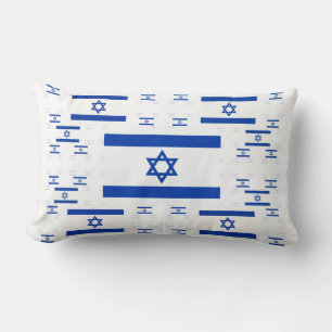 Israels flag i flera färgglada lager 2 lumbarkudde