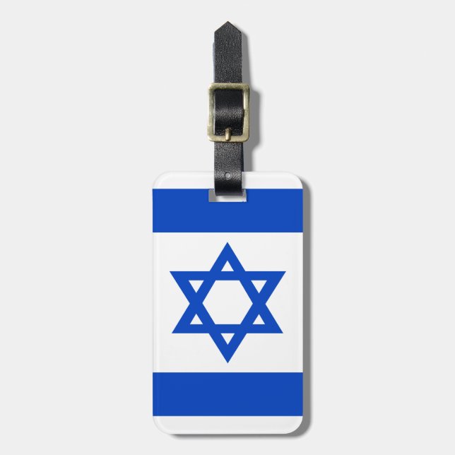 Israels flagga Blue Star of David Bagagebricka (Vertikal Framsida)