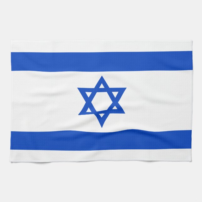 Israels flagga Blue Star of David Kökshandduk (Horisontell)
