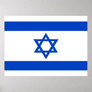 Israels flagga Blue Star of David Poster