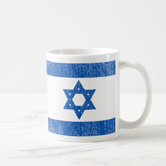 Israels Flagga - David-stjärnan - jag står med Isr Kaffemugg (Höger)