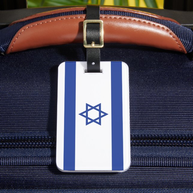 Israels flagga, Davids stjärna, judendom, judisk Bagagebricka (Framsida Insitu 2)
