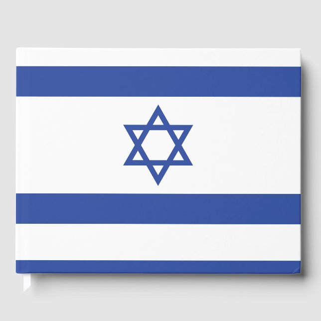 Israels flagga, Davids stjärna, judendom, judisk Gästböcker (Framsida)