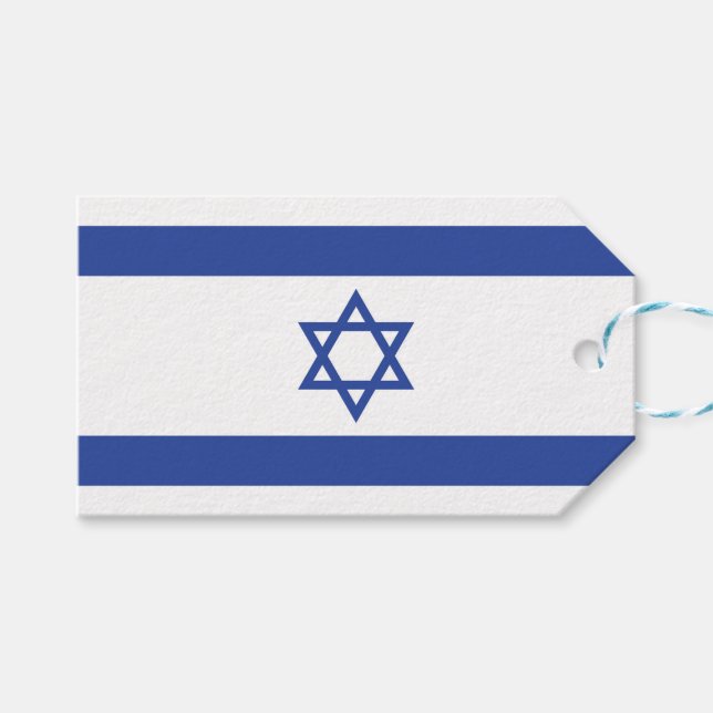 Israels flagga, Davids stjärna, judendom, judisk Presentetikett (Framsidan (Horisontell))