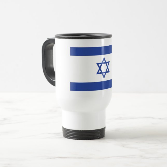 Israels flagga, Davids stjärna, judendom, judisk Resemugg (Framsida vänster)