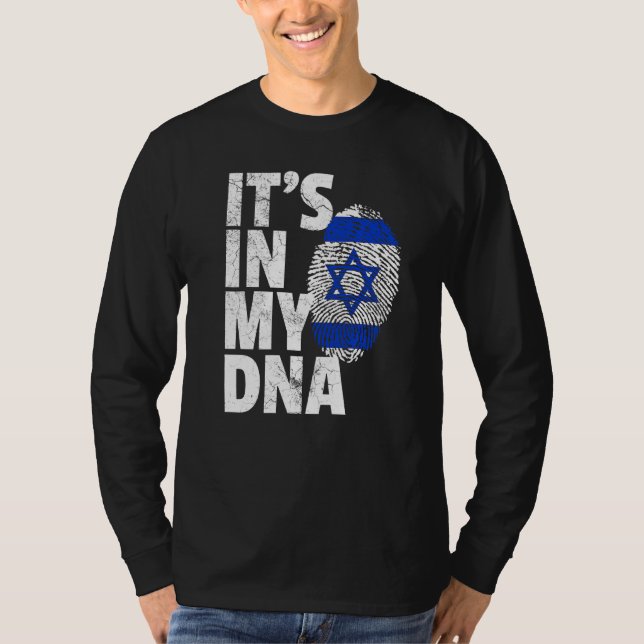 Israels Flagga Det är i min Dna-julklump T Shirt (Framsida)