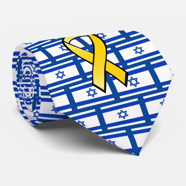 Israels Flagga för hem dem fri från gisslan Slips (Rullad)