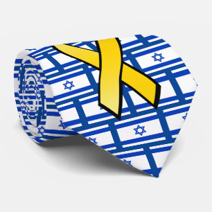 Israels Flagga för hem dem fri från gisslan Slips