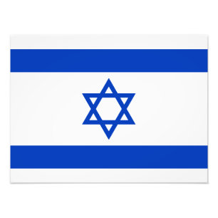 Israels flagga fototryck
