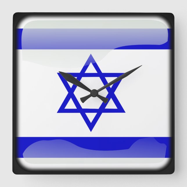 Israels flagga fyrkantig klocka (Framsida)