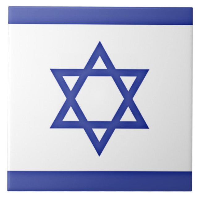 Israels flagga  kakelplatta (Framsidan)
