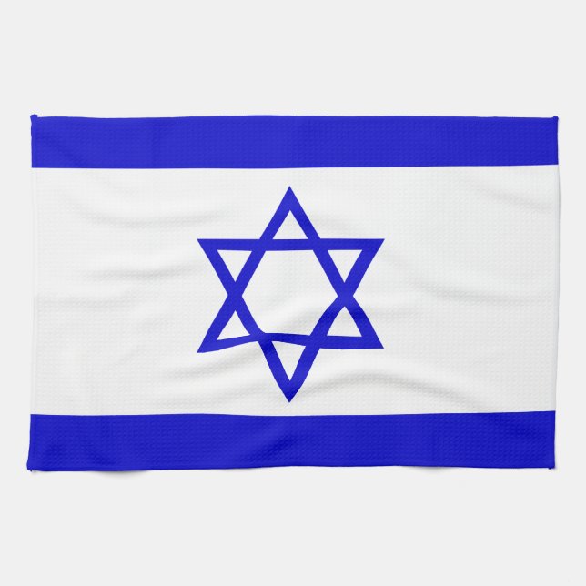 Israels flagga kökshandduk (Horisontell)