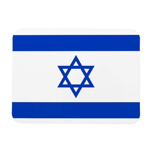 Israels flagga magnet (Horisontell)