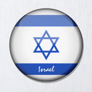Israels flagga och Israel - resa/sportfantaster Magnet