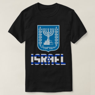 Israels Flagga och Jacka av Arm Patriotic T Shirt