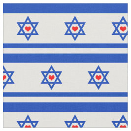 Israels Flagga och judiska hjärta/Trendiget Mode F Tyg