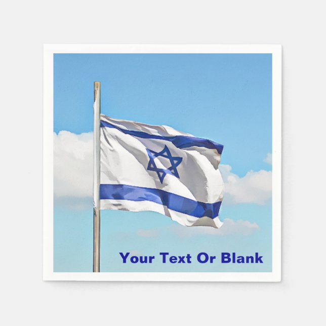 Israels flagga pappersservett (Framsidan)