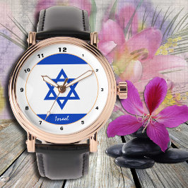 Israels Flagga, patrioter, Israel mode Armbandsur