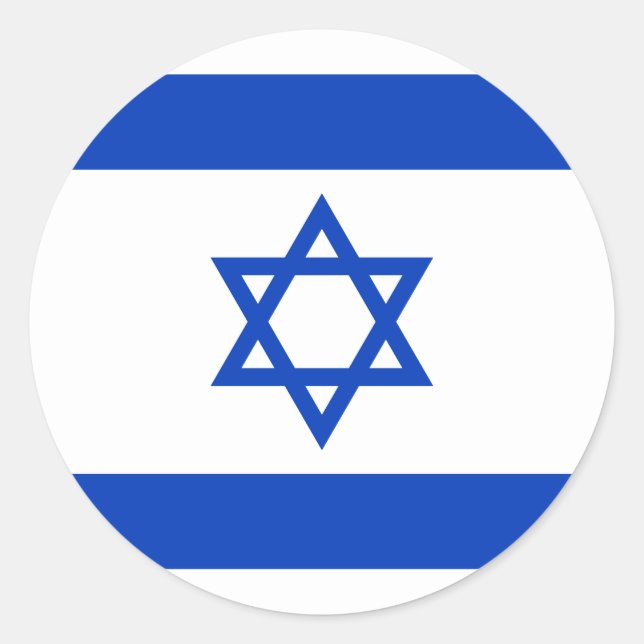 Israels flagga runt klistermärke (Framsida)