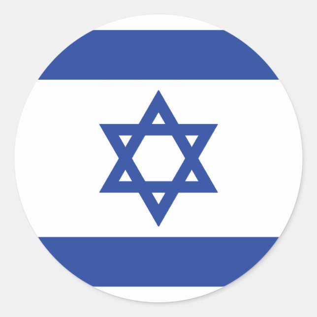 Israels flagga runt klistermärke (Framsida)