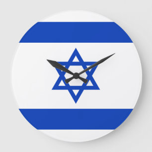 Israels flagga stor klocka