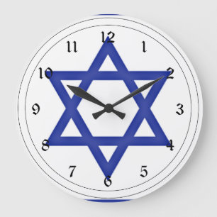 Israels flagga stor klocka