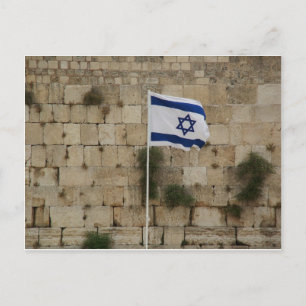 Israels flagga vid Klagemuren Vykort