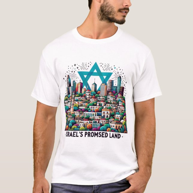 Israels gudomliga öde - Landet Gud lovade T Shirt (Framsida)