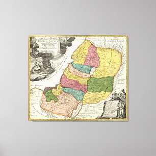 Israels Karta (1720) Canvastryck