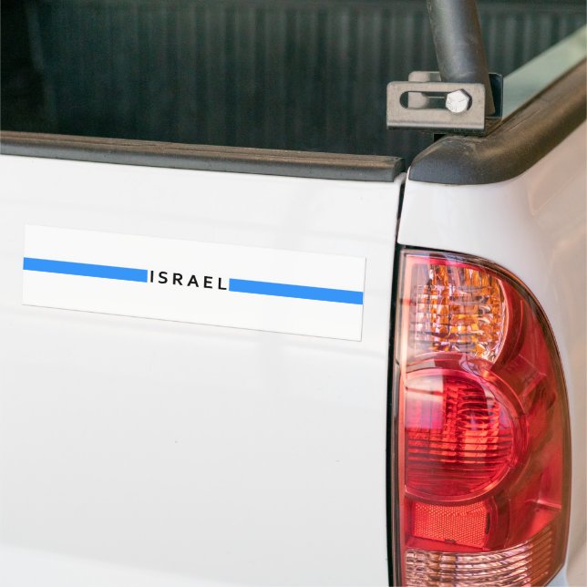 Israels minimalistiska flagga bildekal (På lastbil)