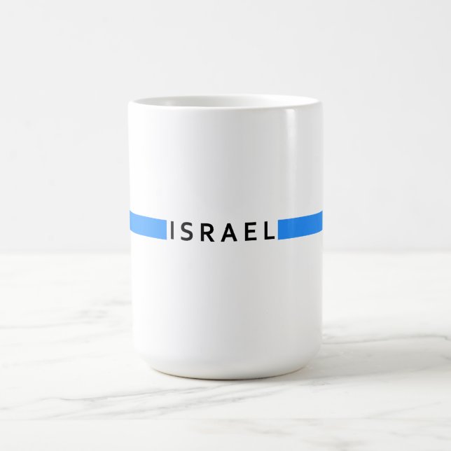 Israels minimalistiska flagga kaffemugg (Center)