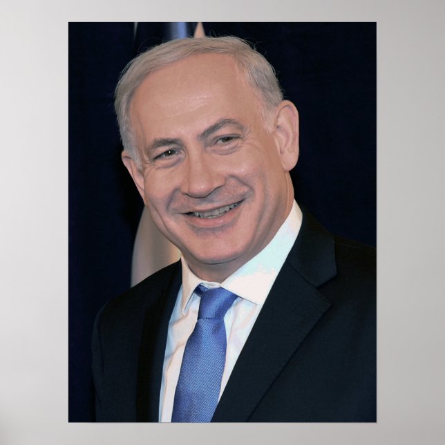 Israels premiärminister Netanyahu Poster (Framsidan)