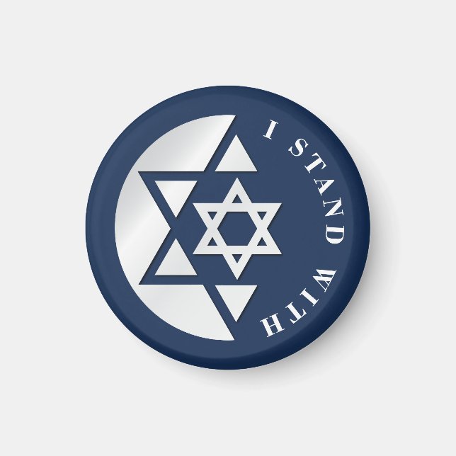 Israels starka och frihetliga Flagga Magnet (Framsidan)