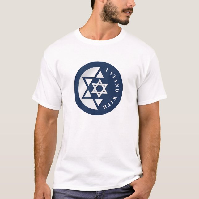 Israels starka och frihetliga Flagga T Shirt (Framsida)