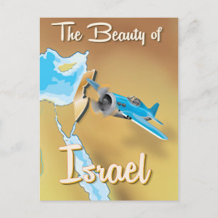 Israilens skönhet Vintage-resaaffisch Vykort
