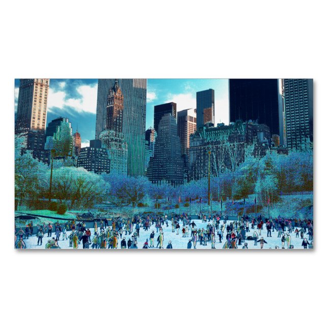 Isrinkningsfantasi Central Park Magnetiska Visitkort (Framsida)