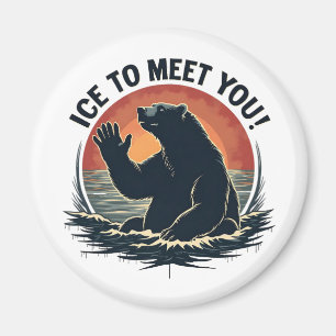 Iss för att träffa dig Polar Bear Jul Gift Magnet