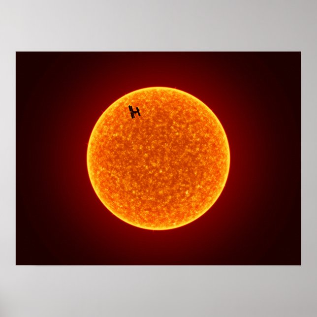 ISS och sol Poster (Framsidan)