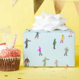 Iss Skater på Sjö isskisser vintertid Presentpapper