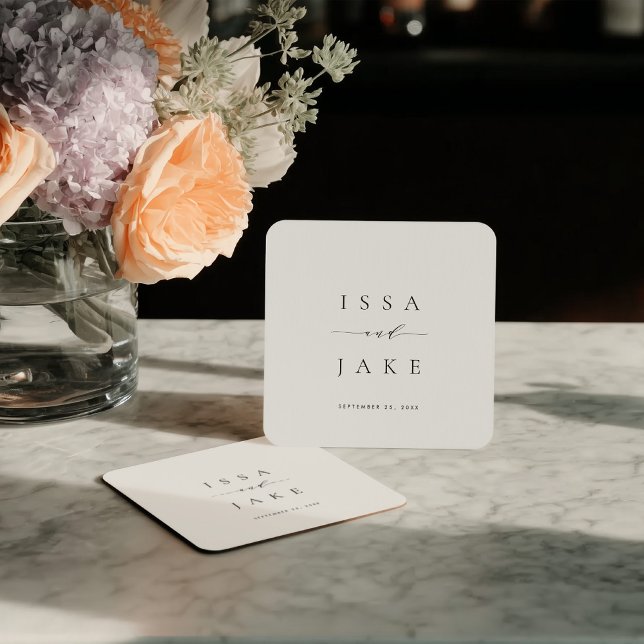 ISSA Minimalist Square Paper Coaster Underlägg Papper Kvadrat (Skapare uppladdad)