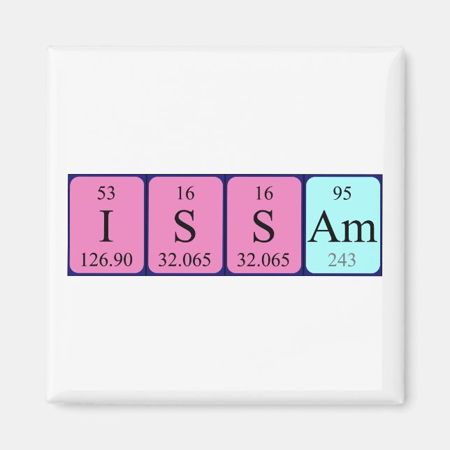 Issam Periodisk magnet bord namn (Framsidan)